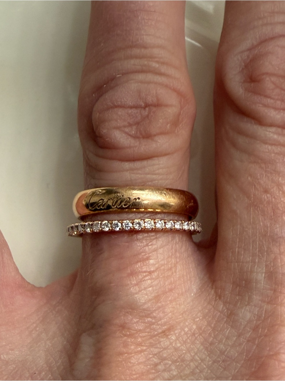 De Beers Pink Diamond Pink Gold Band Ring